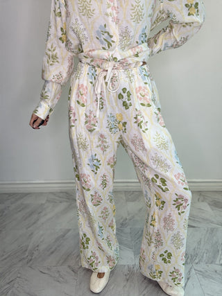 Stitch & Co Pastel Floral Wide Leg Pants