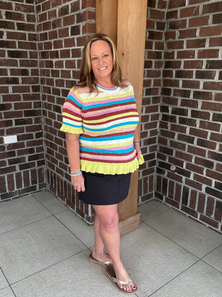 Easel Multi Color Knitted Sweater