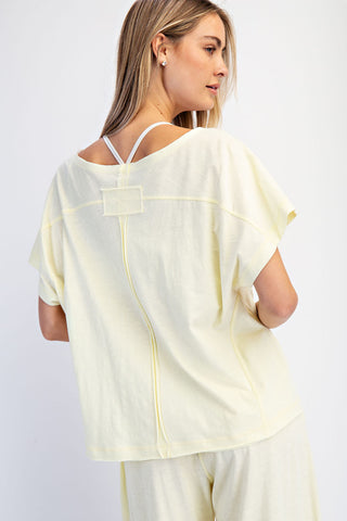 Rae Mode Cotton Slub Off The Shoulder Tee