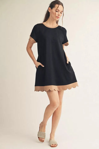 Jodifl Black and Tan Knit Dress