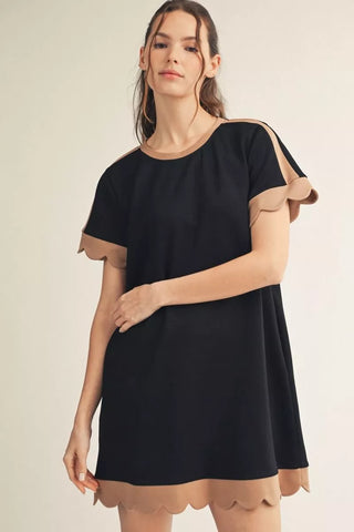 Jodifl Black and Tan Knit Dress