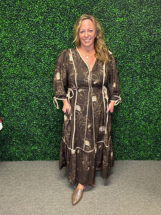 Entro Botanical Charm Midi Dress