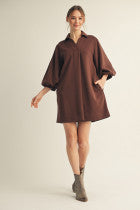 Jodifl Puff Sleeve Collared Dress