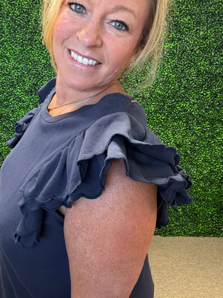 Umgee Ruffle Sleeve Top