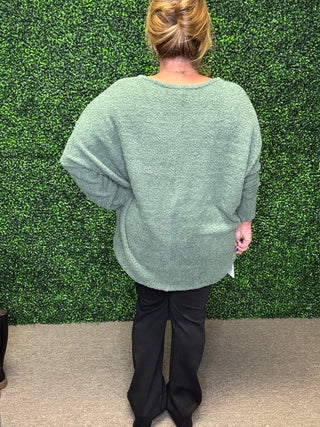 Fuzzy Olive Top FINAL SALE