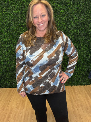 Aryeh Blue Fun Top