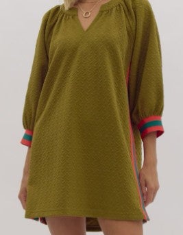 Sporty Side Stripe Dress-Entro