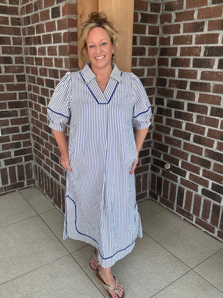 Umgee Striped Midi Dress