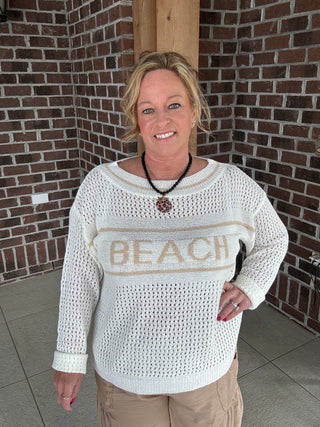 Cozy Co. Open Knit Beach Sweater