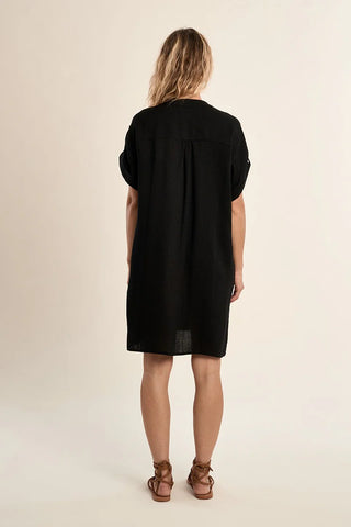 Molly Bracken Black Woven Shirt Dress