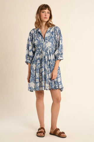 Molly Bracken Blue Printed Mini Dress