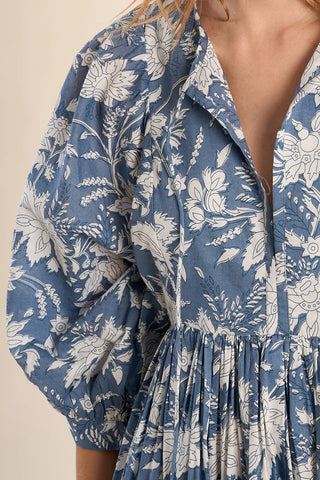Molly Bracken Blue Printed Mini Dress