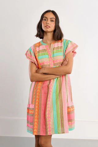 Molly Bracken Multicolor Printed Mini Dress
