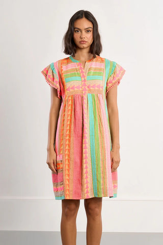 Molly Bracken Multicolor Printed Mini Dress