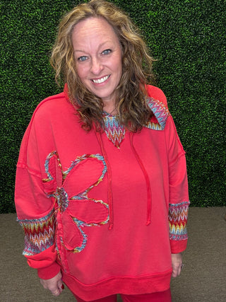 Easel Daisy Patch Pullover