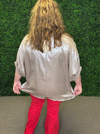 Entro Gold V-Neck Top  *Restock*