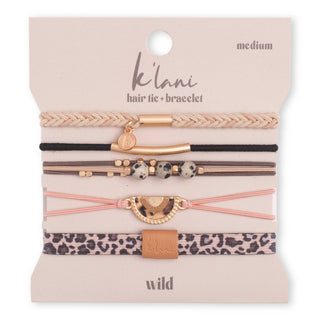 K’Lani Wild hair tie and bracelet set