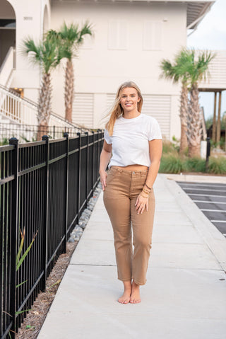 Risen Cocoa Crop Flare Jean