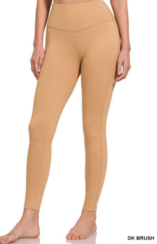 Brushed Leggings Wide Panel Top by Zenana