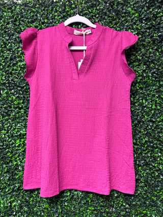 Grace And Emma Ribbed V-Neck Top