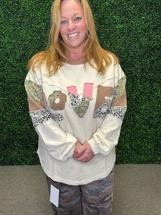 Love Patchwork Pullover