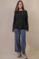Mineral Washed Casual Knit Top