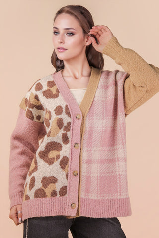 Leopard and Plaid Button Up Cardi FINAL SALE