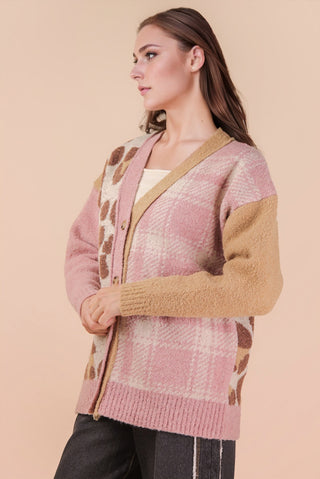 Leopard and Plaid Button Up Cardi FINAL SALE