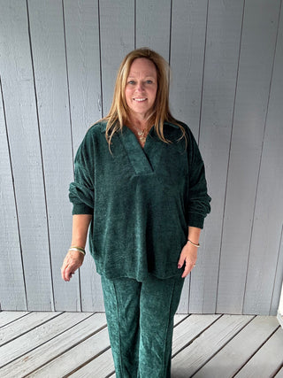 Umgee Palm Chenille Pant