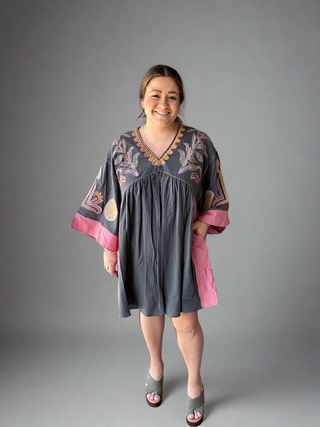 Easel Embroidered Girly Dress
