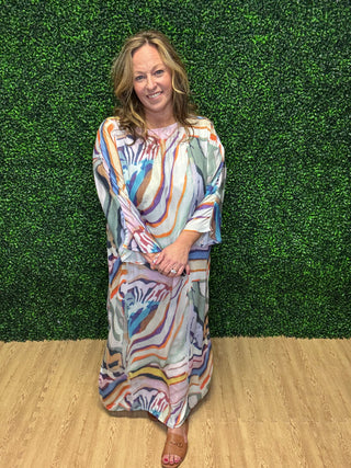 Gigio Watercolor Maxi Dress