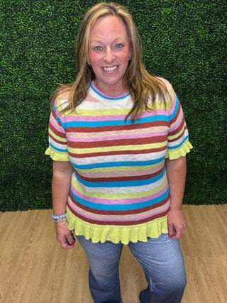 Easel Multi Color Knitted Sweater
