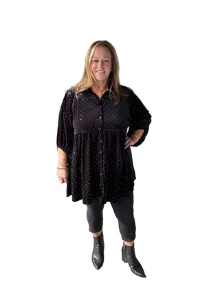 Blingy Velvet Tunic or Mini