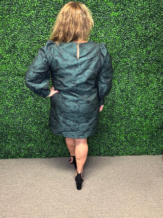 Jacquard Mini Dress-Entro