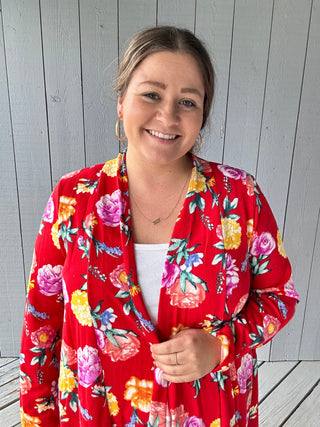 Emerald Floral Fun Cardi