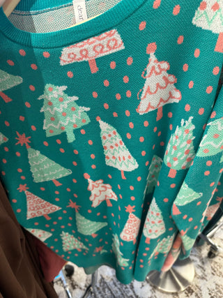 Dear Scarlett Christmas Trees Sweater