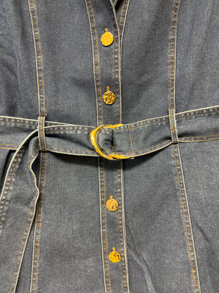 Entro Denim Belted Mini Dress