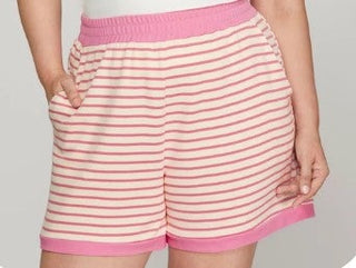 Contrast Striped Knit Short