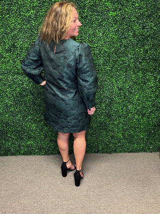 Jacquard Mini Dress-Entro