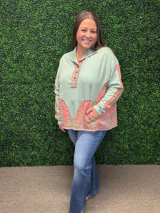 Floral Patch Pullover