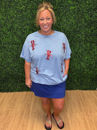 Jess Lea Lobster Shack Sequin Patch Top