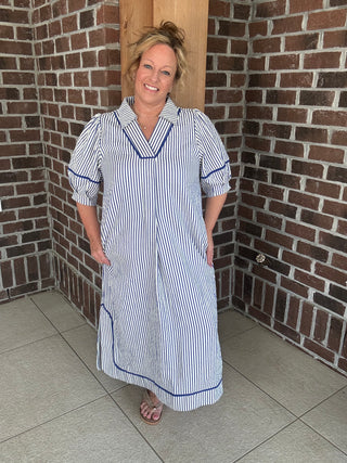 Umgee Striped Midi Dress