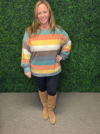 Haptics Striped Pullover
