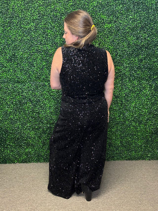 Sequin Black Pant
