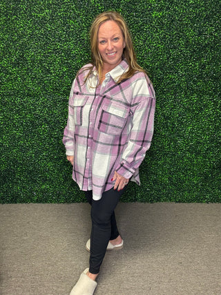 Purple Plaid Shirt