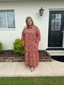 Easel Orange You Lovely Dress