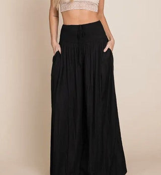 Jade by Jane Ruched Waist Flowy Resort Pants