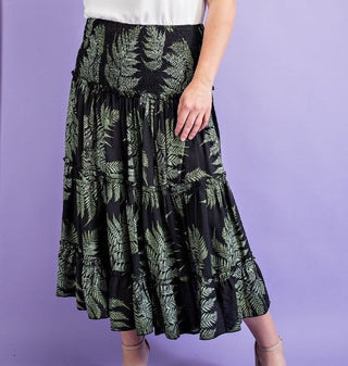 Sunlit Horizon Tiered Maxi Skirt curvy FINAL SALE