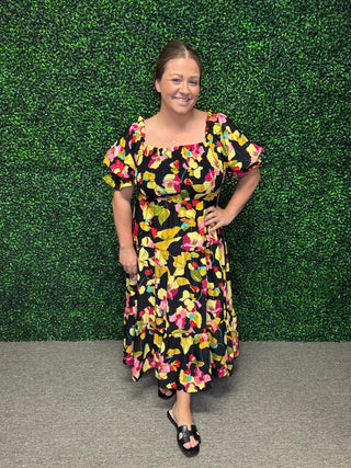 Midnight Garden Bloom Dress