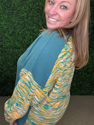 French Terry Fun Back and Sleeves Top